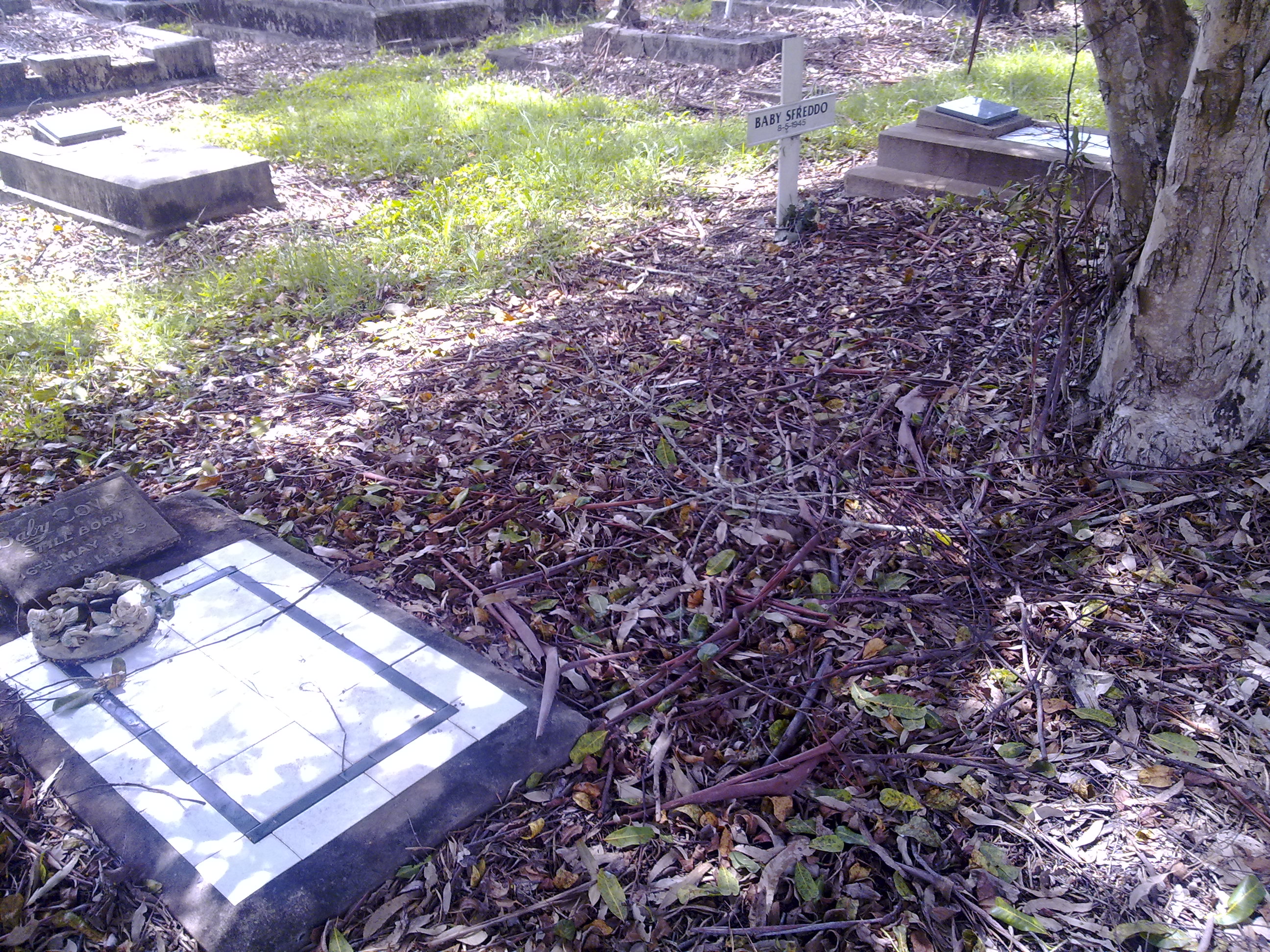 Unmarked grave for Joan Kathleen O'Brien, East Lismore Cemetery