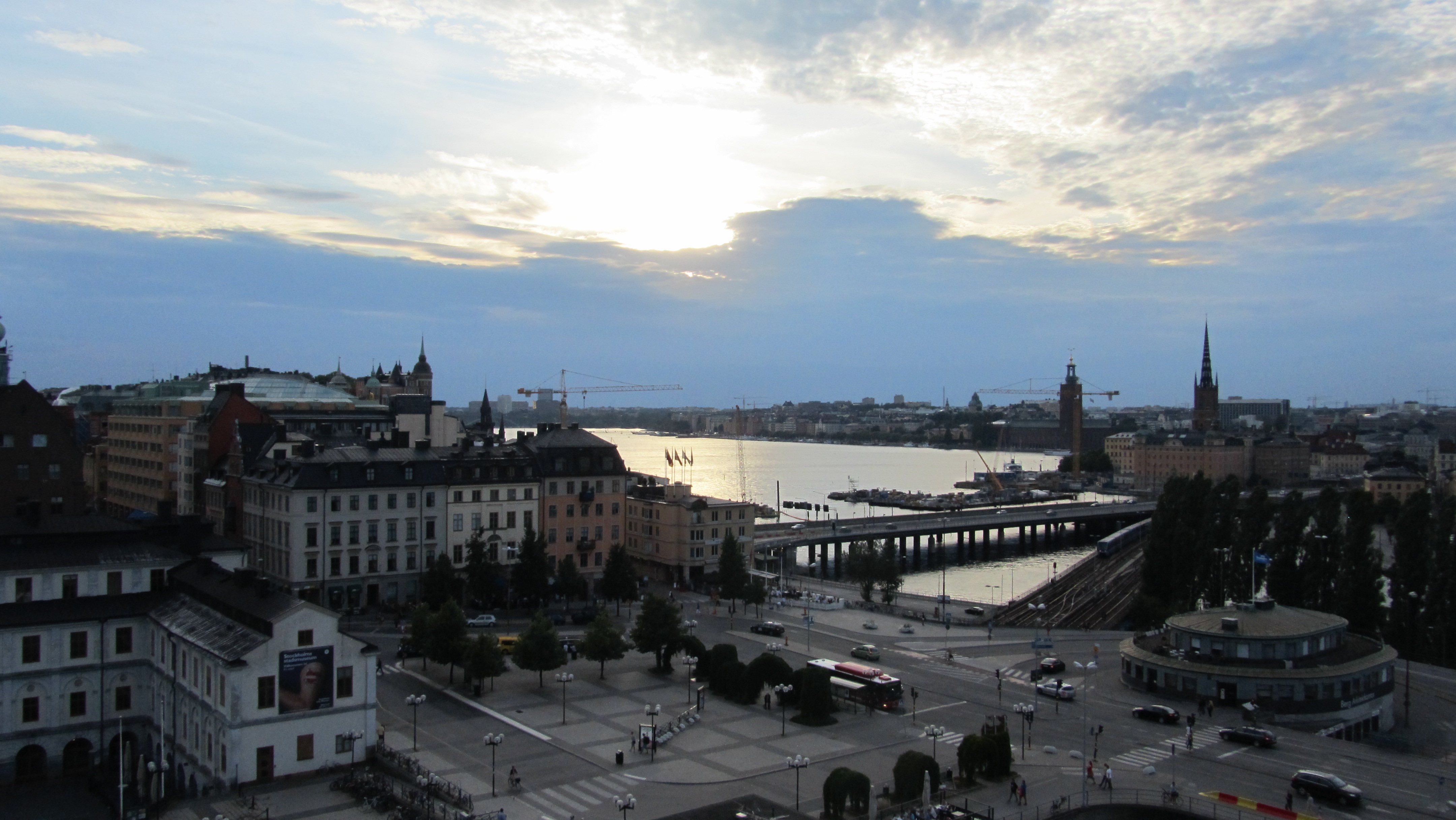 The view from Katarinahissen in Stockholm
