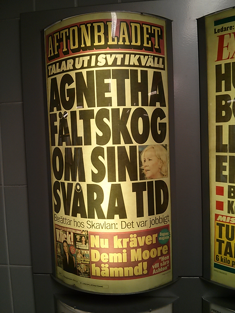 Speaking out on SVT tonight - Agnetha Faltskog on her difficult times.