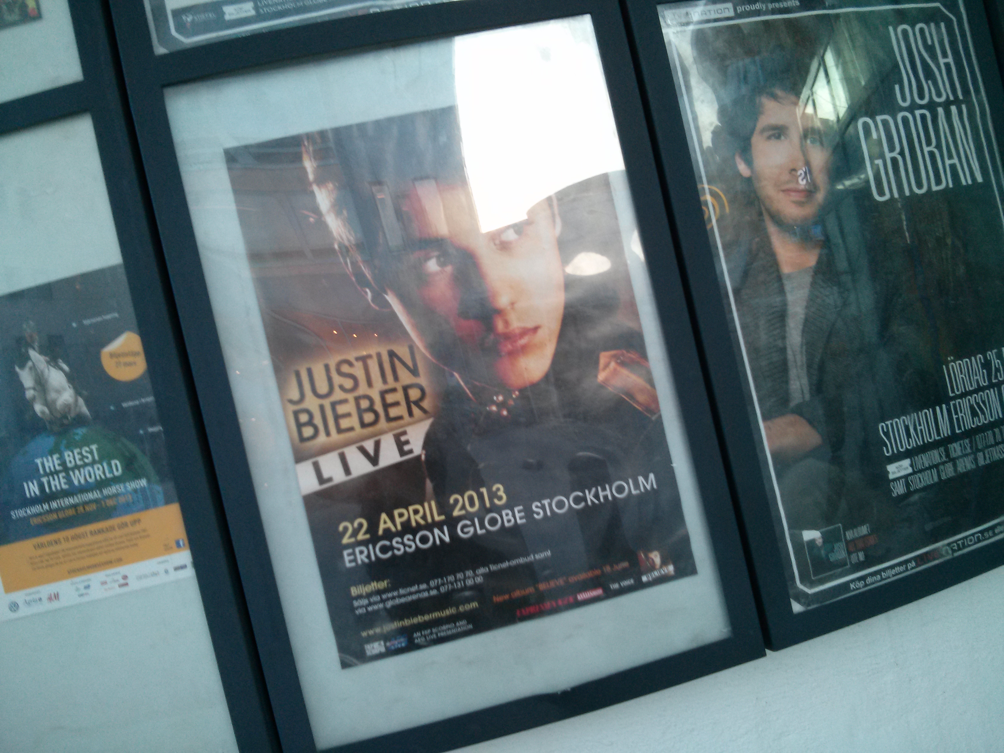 Justin Bieber posted at Globen, Stockholm