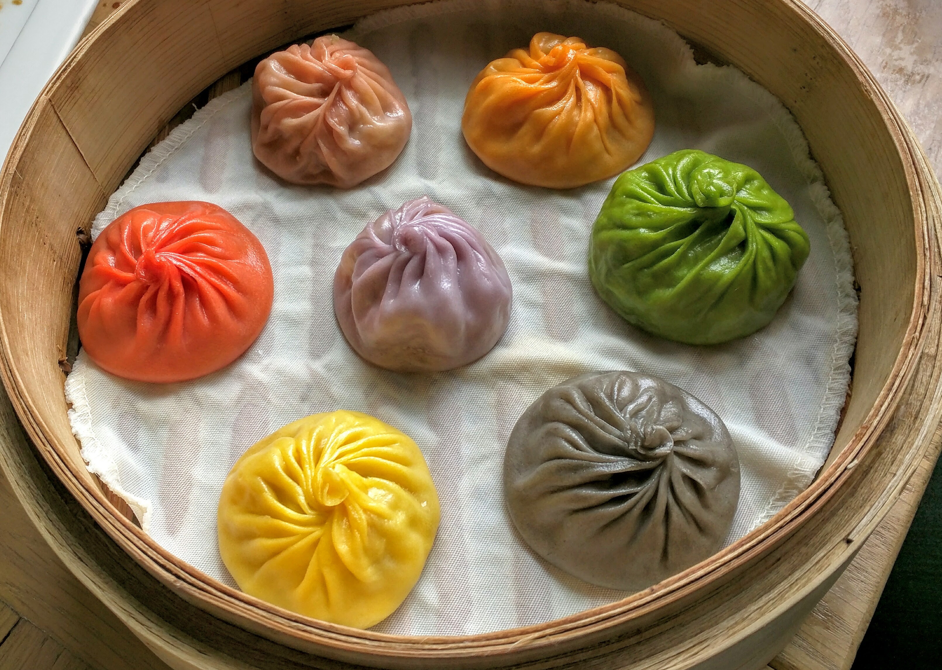 Colourful Dumplings at Din Tai Fung